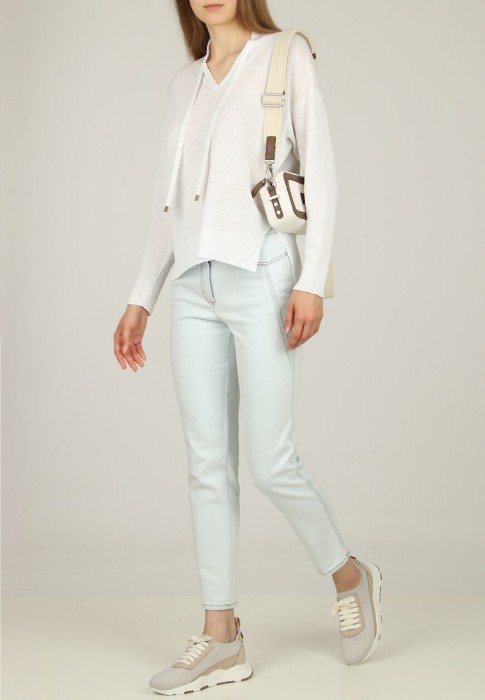 пуловер  от бренда cappellini by peserico вид слева