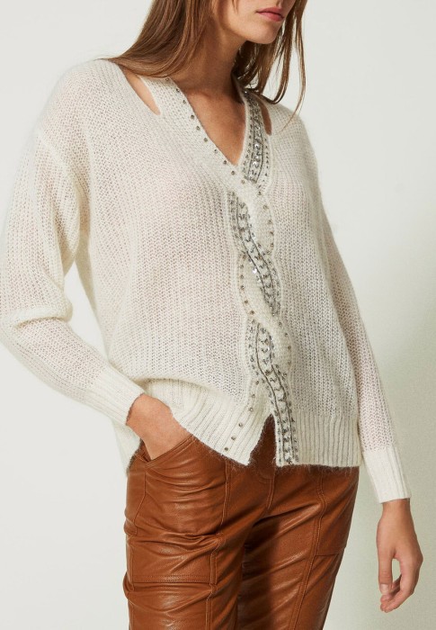 пуловер  из италии вид сбоку