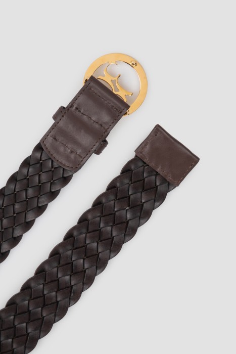 ремень  из льна спереди