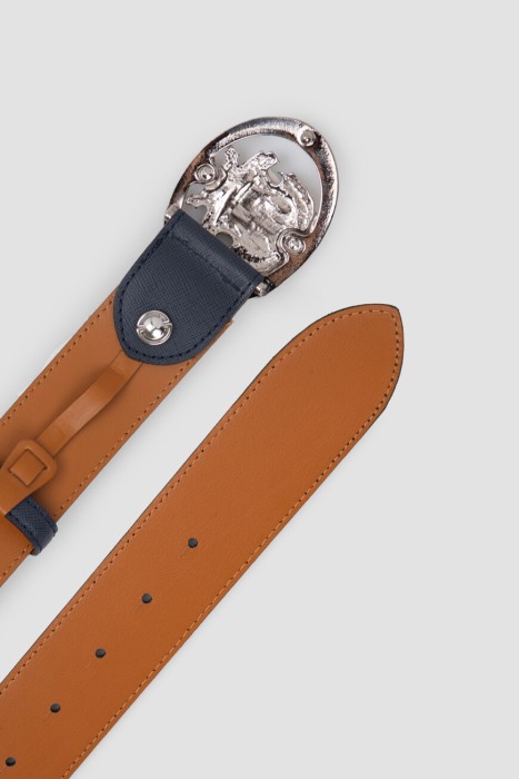 ремень  из льна спереди