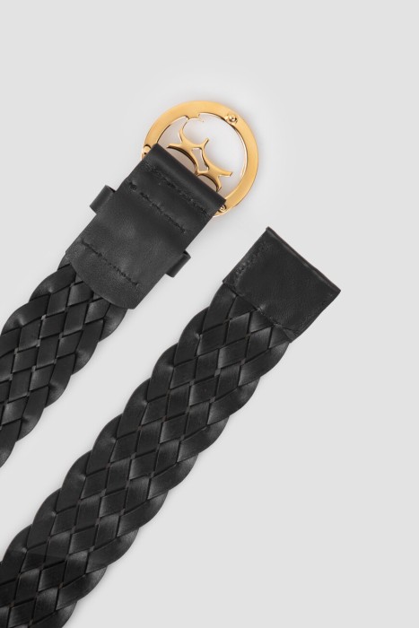 ремень  из льна спереди