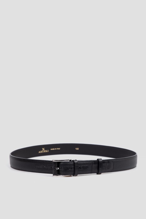 ремень  BELTS 667/35 PALLADIO-BLACK ALCE CALF/ALLIGATOR фотография
