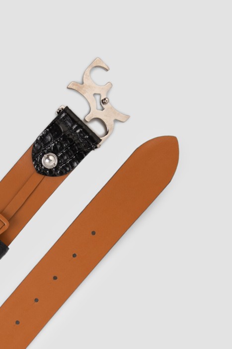 ремень  из кожи спереди