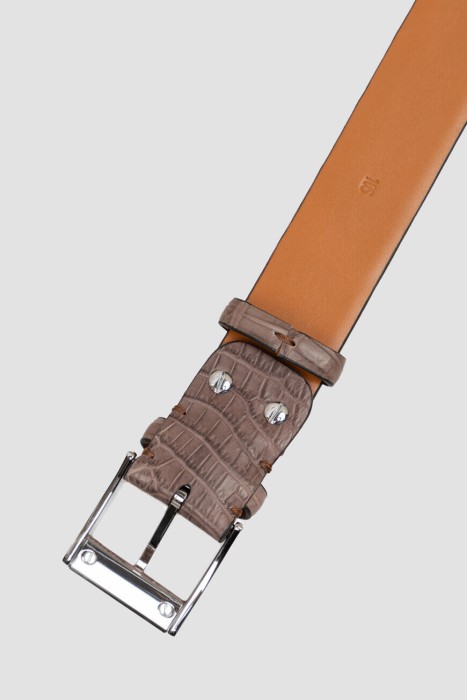 ремень  из кожи спереди