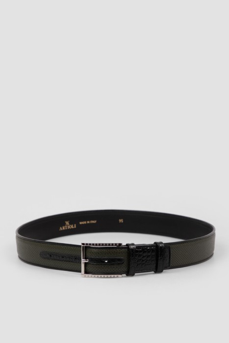 Товар с артикулом BELTS-492/40 PALLADIO GREEN/BLACK вид сзади