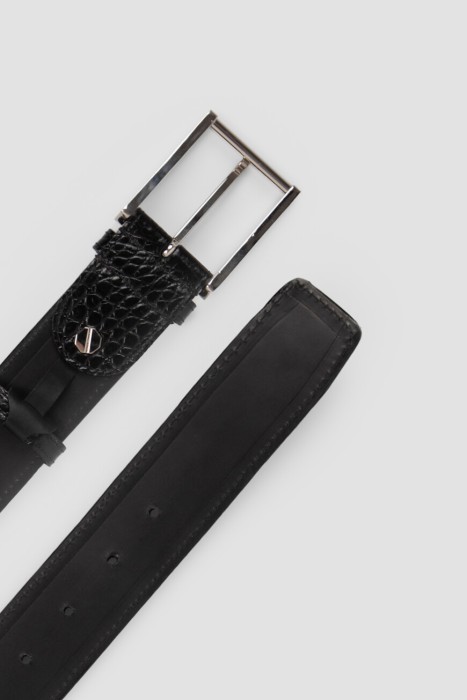 ремень  из кожи спереди