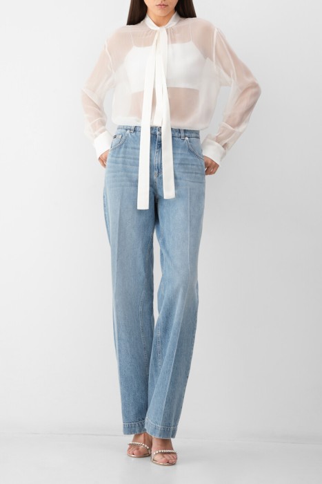 рубашка dolce&gabbana из шелка спереди