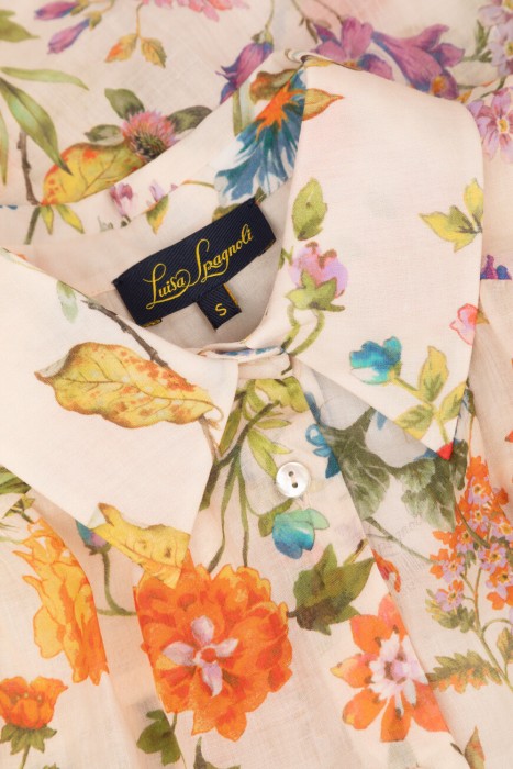 рубашка  модель barometro из китайской крапивы спереди