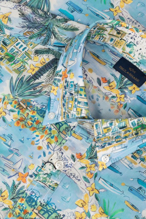 рубашка  модель из коллекции riviera hello capri из хлопка спереди