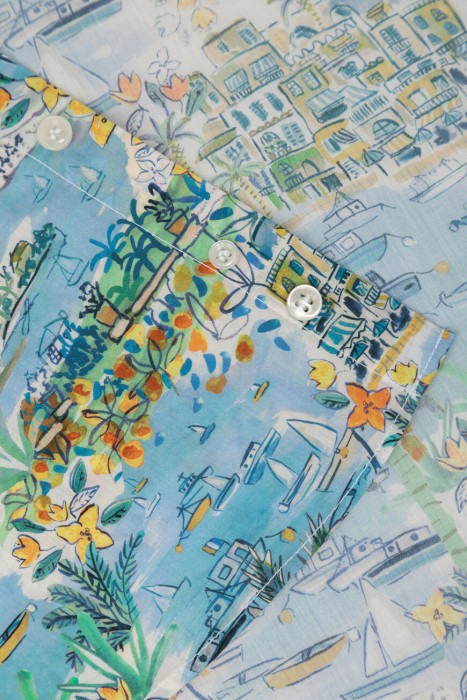 рубашка  модель из коллекции riviera hello capri для взрослого возраста с изнаночной стороны