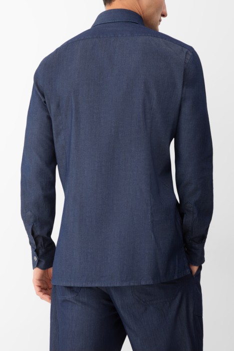 рубашка  модель nerano от бренда kiton вид слева