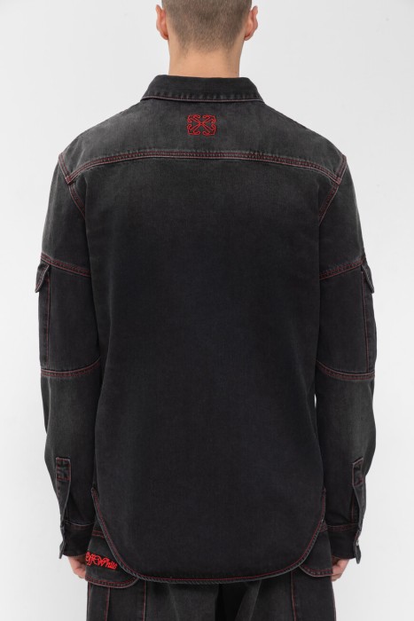 рубашка  модель script samurai от бренда off-white вид слева