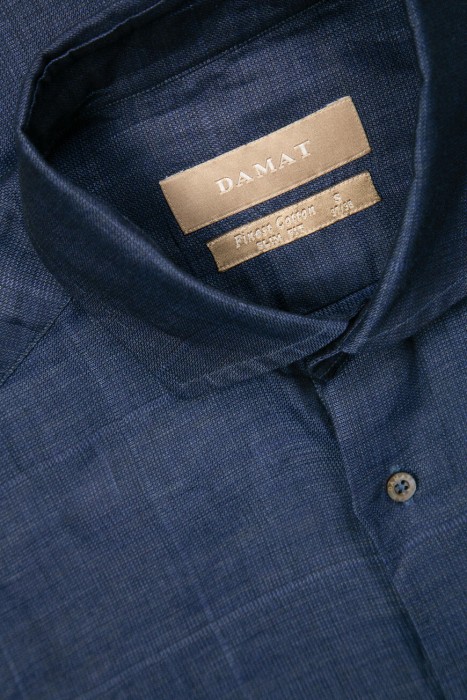 рубашка slim fit  из хлопка спереди