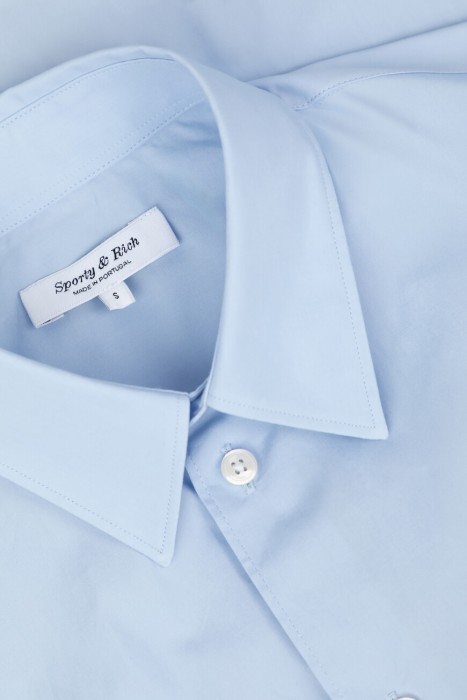рубашка sporty rich модель h&w из хлопка спереди