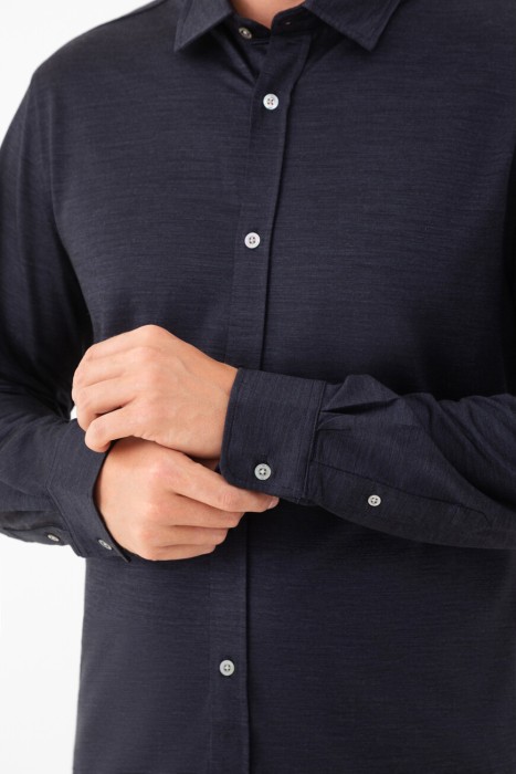 рубашка  из шерсти спереди