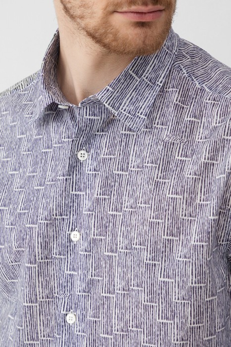 рубашка  из италии вид сбоку