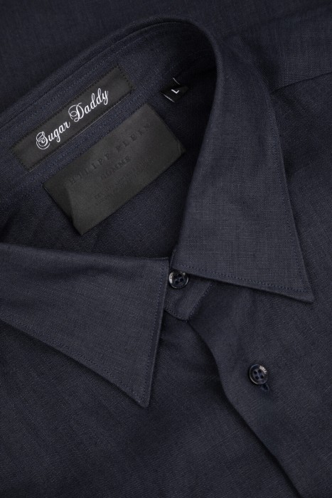 рубашка  из льна спереди