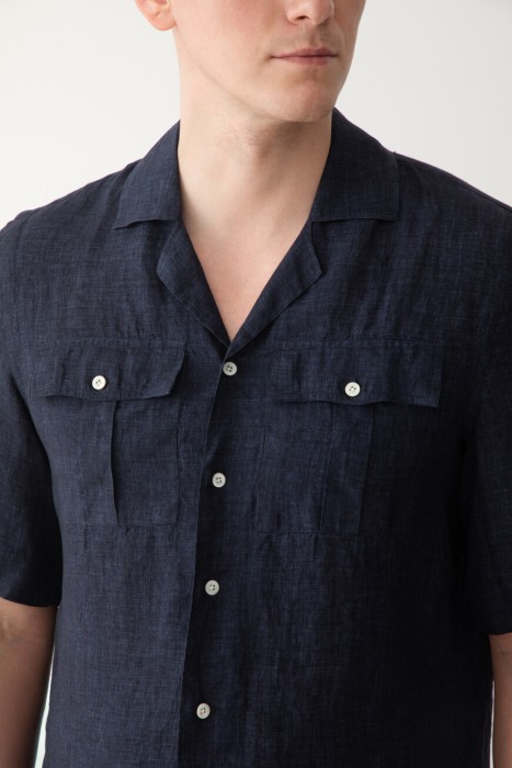 рубашка  из италии вид сбоку