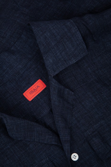 рубашка  из льна спереди