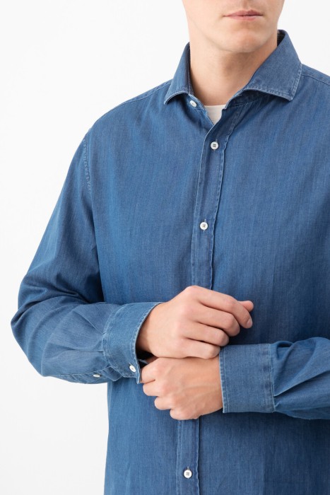 рубашка   из италии вид сбоку