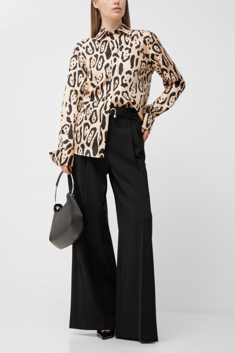 рубашка  из шелка спереди