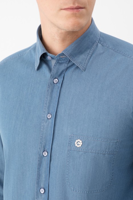 рубашка  из англии вид сбоку