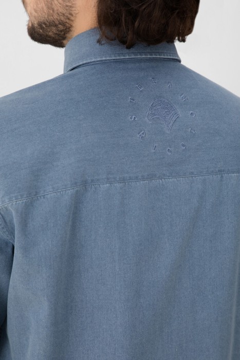 рубашка  из хлопка спереди