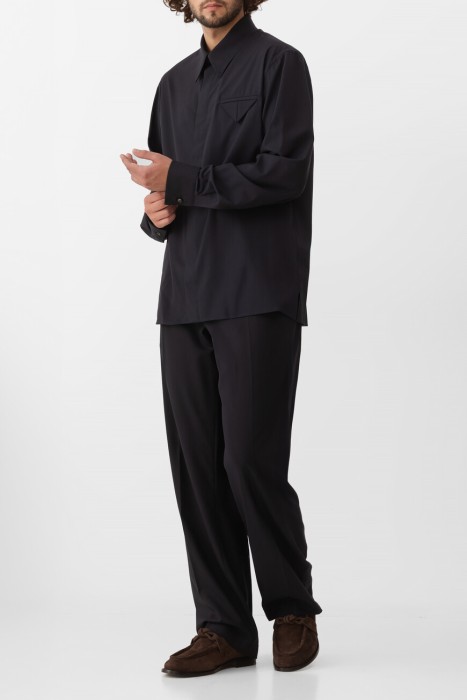 рубашка  из италии вид сбоку