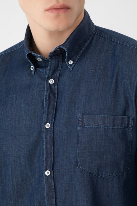 рубашка  из италии вид сбоку