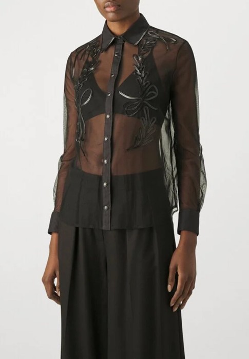 рубашка  из италии вид сбоку