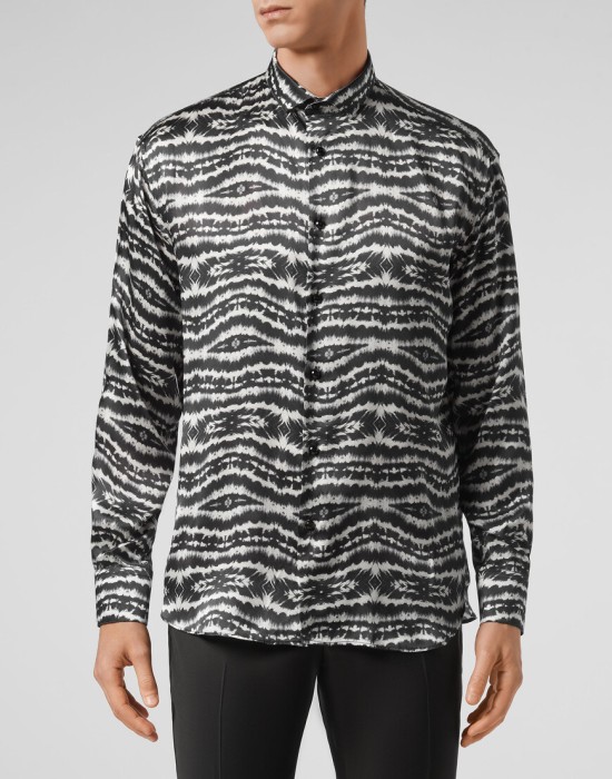 рубашка  от бренда philipp plein вид слева