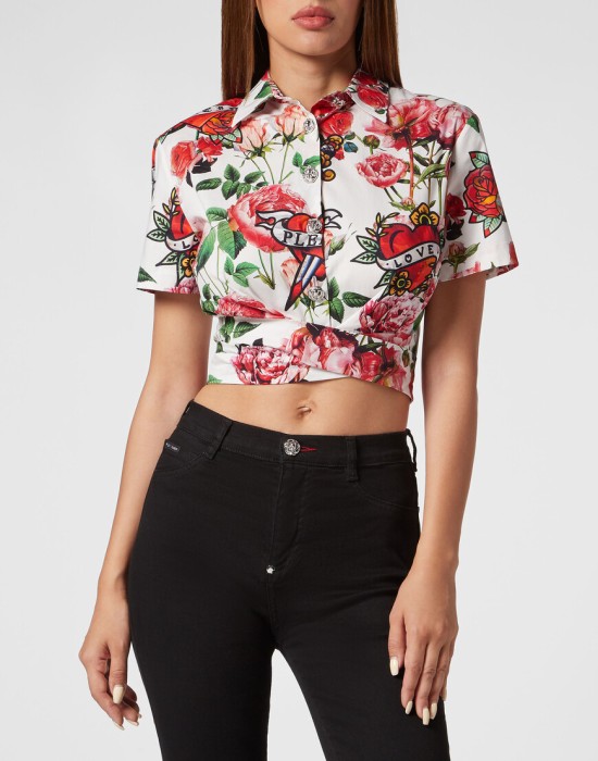 рубашка  от бренда philipp plein вид слева