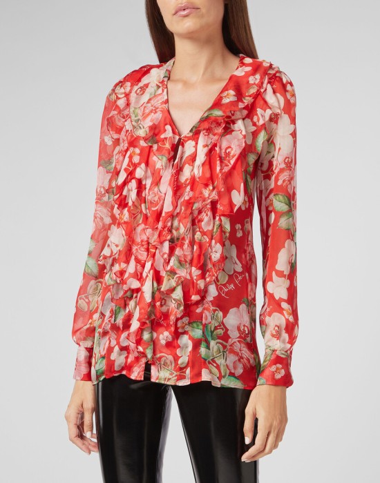 рубашка  от бренда philipp plein вид слева