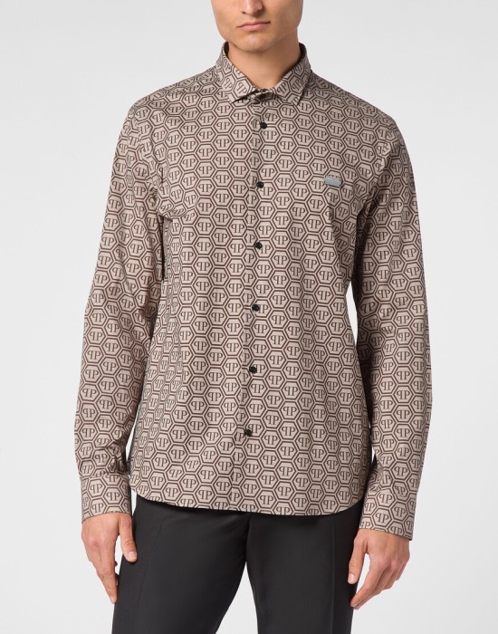 рубашка  от бренда philipp plein вид слева