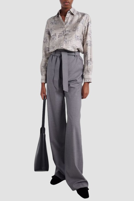 рубашка  из шелка спереди