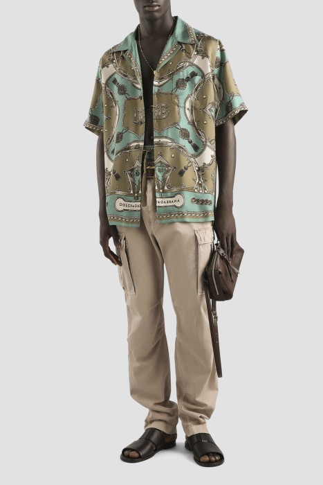 рубашка  из шелка спереди