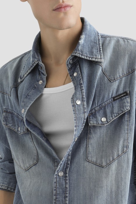 рубашка  из италии вид сбоку