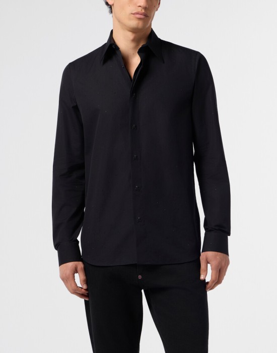 рубашка  от бренда philipp plein вид слева