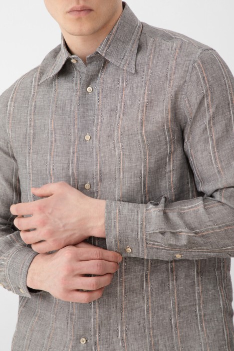 рубашка  из италии вид сбоку