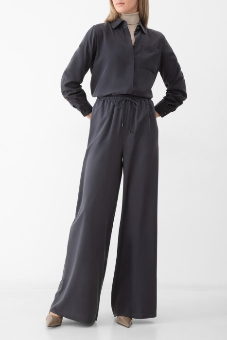 рубашка  из шелка спереди