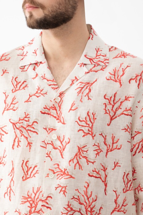 рубашка  из италии вид сбоку