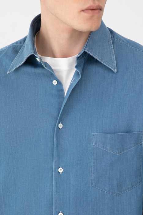 рубашка  из италии вид сбоку