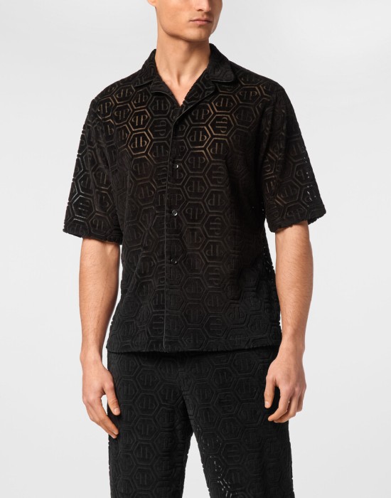 рубашка  от бренда philipp plein вид слева