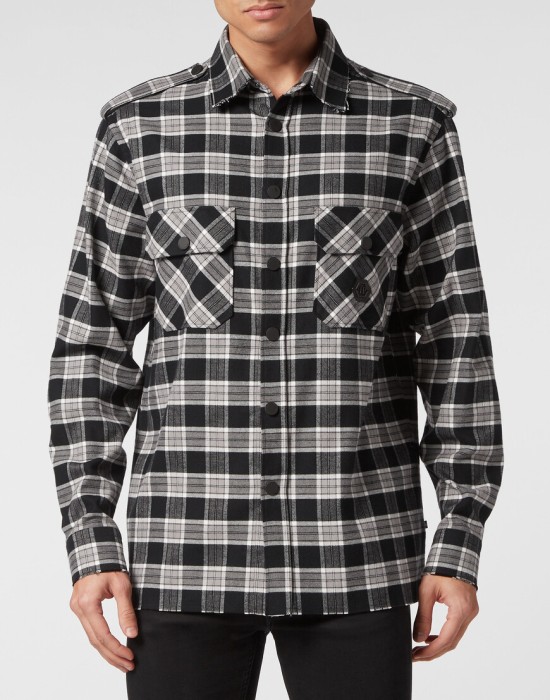 рубашка  от бренда philipp plein вид слева