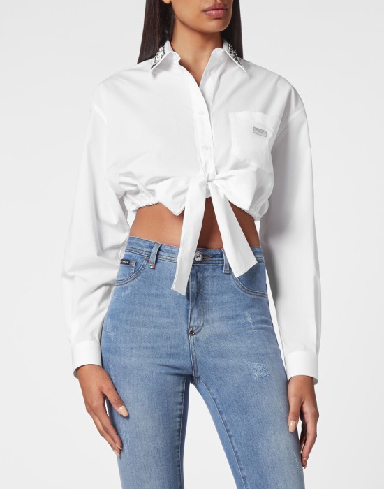 рубашка  от бренда philipp plein вид слева