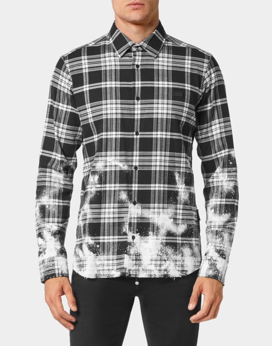 рубашка  от бренда philipp plein вид слева