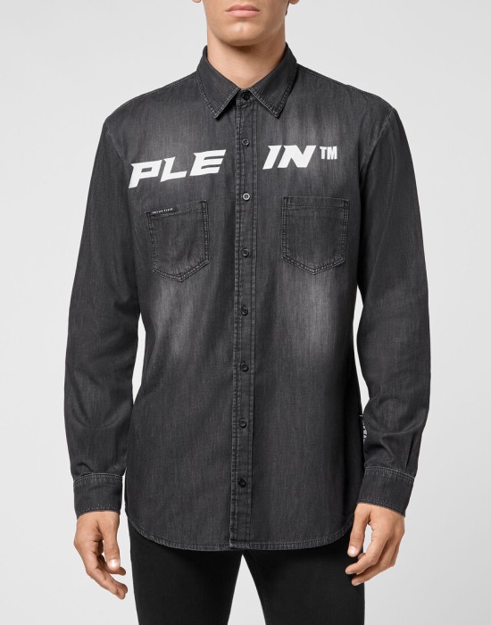 рубашка  от бренда philipp plein вид слева