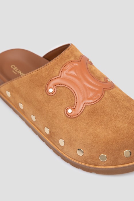 сабо  модель pitea clog из льна спереди