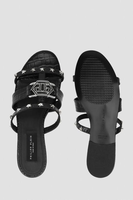 сандалии  из кожи спереди