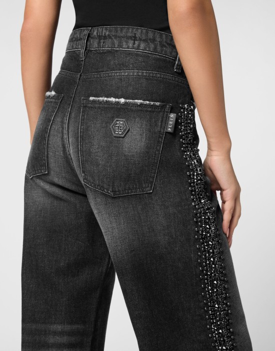 широкие джинсы  из америки вид сбоку